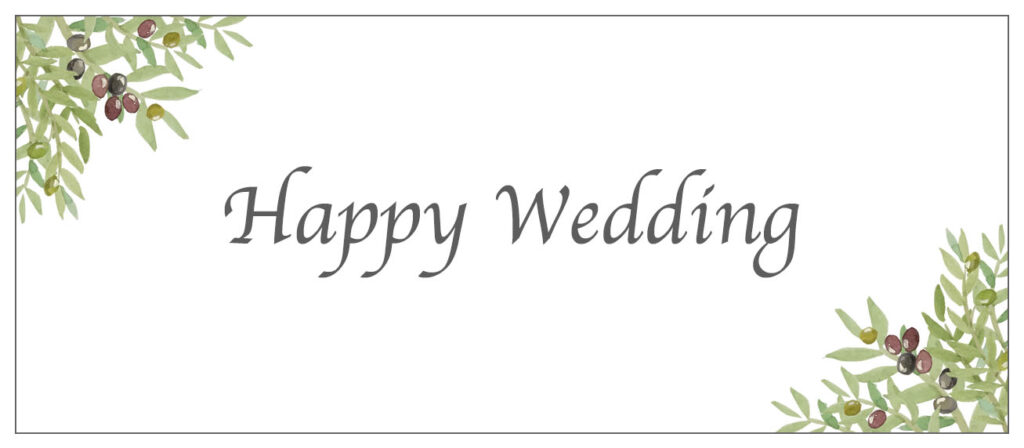 mac標準フォントApple chancery Happy wedding