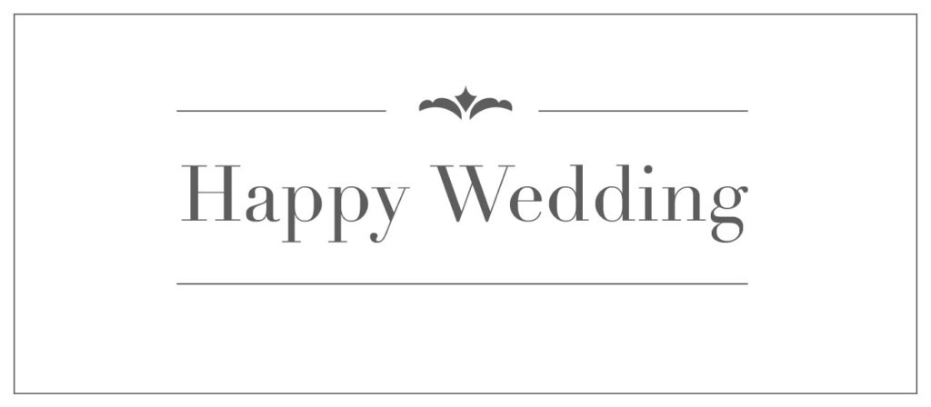 mac標準フォントDidot Happy wedding